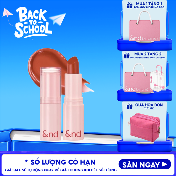  [&nd by rom&nd] Son Dưỡng Có Màu And By Romand Glassy Balm 1.2g 