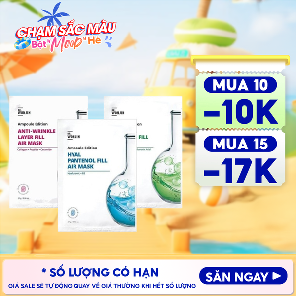  Mặt Nạ Tinh Chất Cấp Ẩm, Làm Dịu Da Wonjin Ampoule Edition Fill Air Mask 27g 