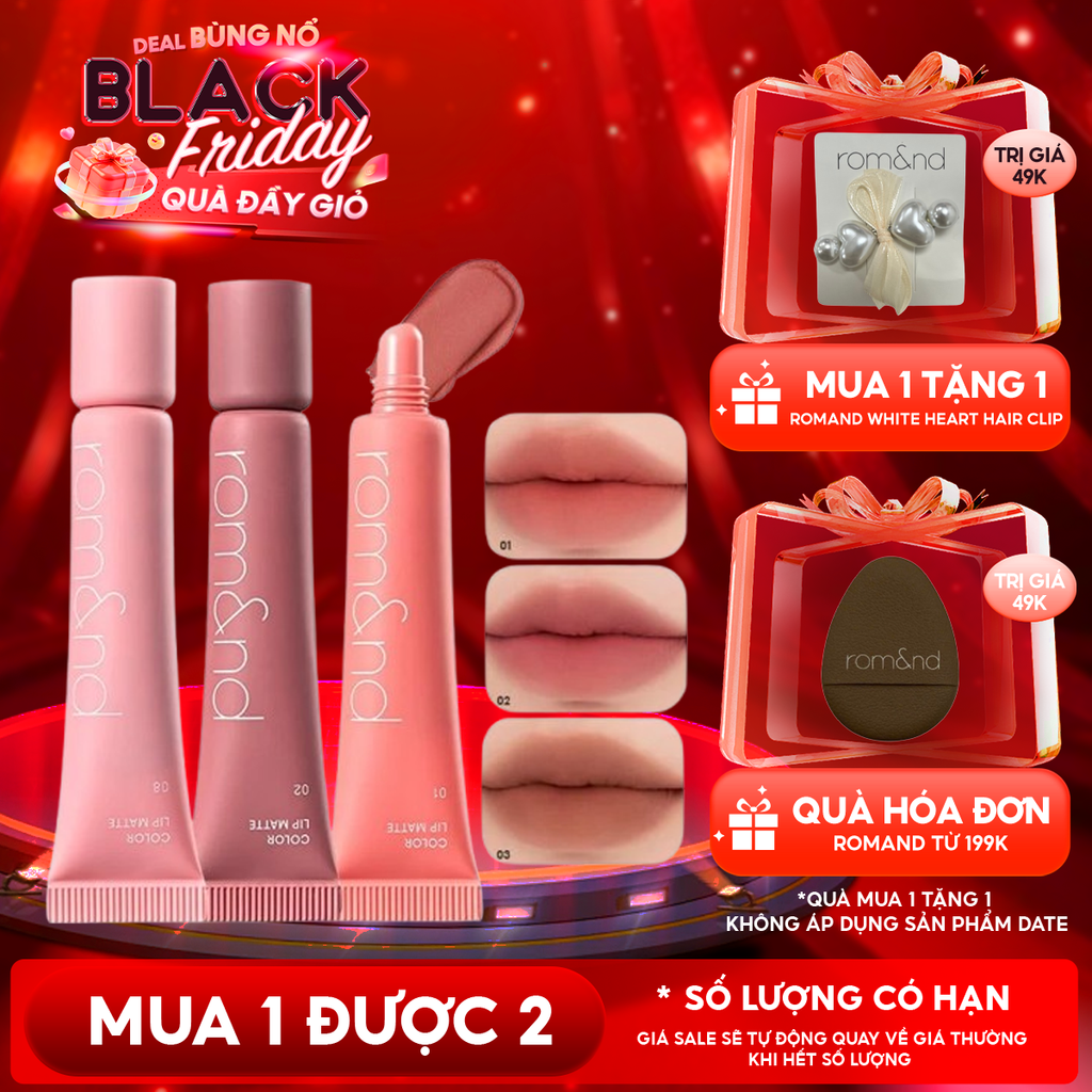 Son Bùn Romand Kiêm Má Hồng Mịn Lì Color Lip Matte 8g