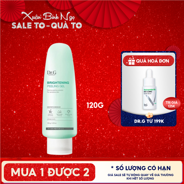  Tẩy Tế Bào Chết Dr.G Dạng Gel Dịu Nhẹ, Làm Sáng Da Brightening Peeling Gel 120g 