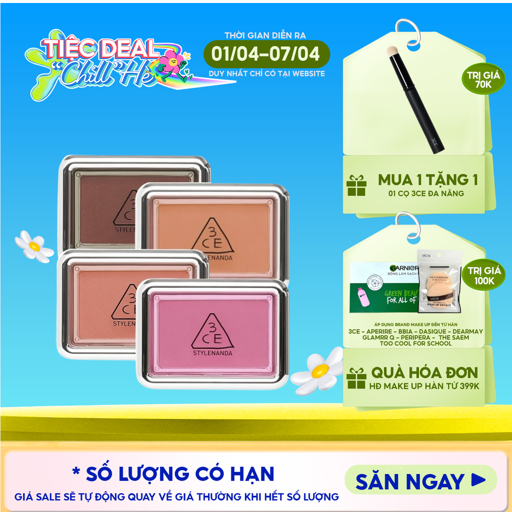 Phấn Má Hồng 3CE Bền Màu New Take Blusher 4.5g