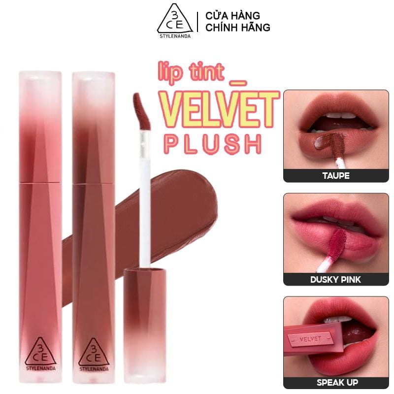 Son Kem Lì 3CE Nhung Lì Velvet Lip Tint Plush