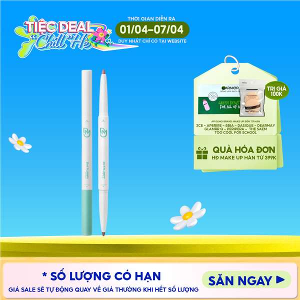  Chì Kẻ Viền Môi Dearmay Tạo Khối Môi 2 Đầu 2In1 Plumpy Lip Liner 0.46g 