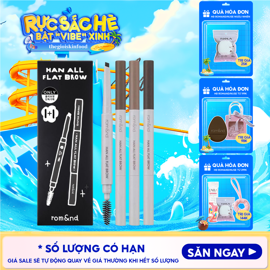 Chì Kẻ Mày Ngang Romand Cho Chân Mày Sắc Nét, Lâu Trôi Han All Flat Brow