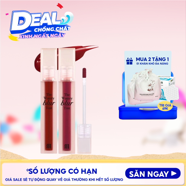  Son Kem Lì Lên Màu Chuẩn, Mịn Mượt Nhẹ Môi Merzy The Watery Blur Tint 4ml 