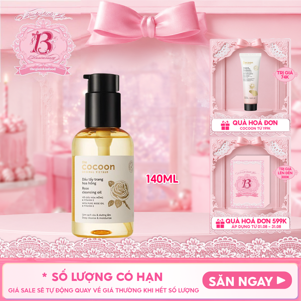  Dầu Tẩy Trang Cocoon Tinh Dầu Hoa Hồng Chưng Cất Rose Cleansing Oil 