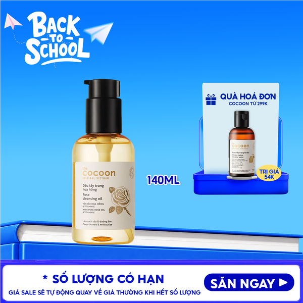  Dầu Tẩy Trang Cocoon Tinh Dầu Hoa Hồng Chưng Cất Rose Cleansing Oil 