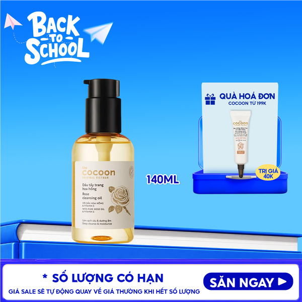  Dầu Tẩy Trang Cocoon Tinh Dầu Hoa Hồng Chưng Cất Rose Cleansing Oil 