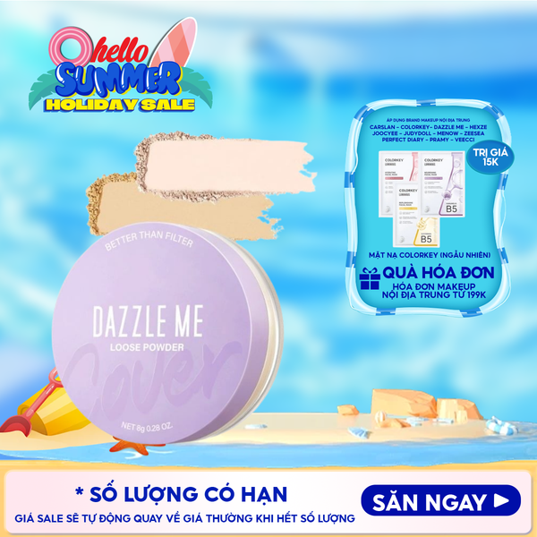  Phấn Phủ DAZZLE ME Dạng Bột Kiềm Dầu Better Than Filter Fixed Loose Powder 8g 