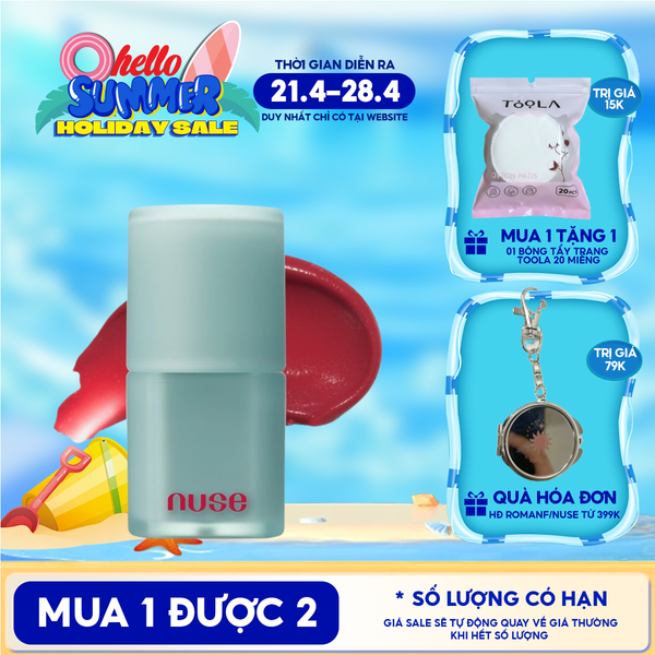  [NUSE BY ROMAND] Son Kem Lì, Mịn Mượt Thuần Chay Nuse Mousse Liptual 4.5g 
