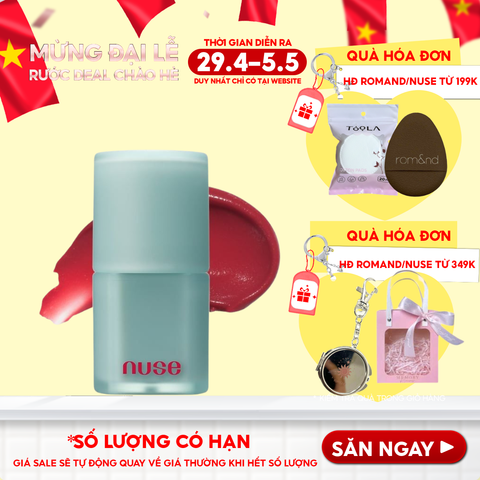 [NUSE BY ROMAND] Son Kem Lì, Mịn Mượt Thuần Chay Nuse Mousse Liptual 4.5g
