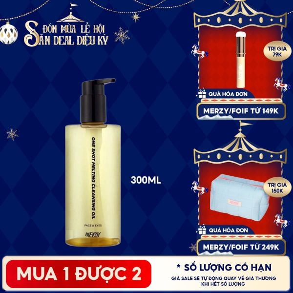  Dầu Tẩy Trang Merzy Làm Sạch Sâu Lỗ Chân Lông, Dịu Nhẹ One Shot Melting Cleansing Oil 300ml 