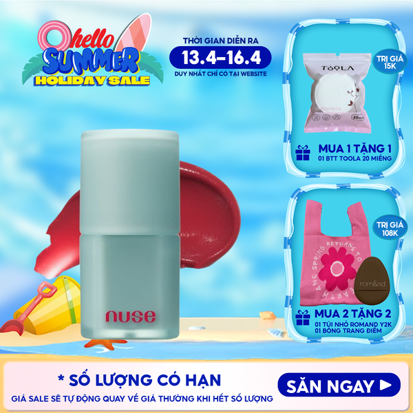  [NUSE BY ROMAND] Son Kem Lì, Mịn Mượt Thuần Chay Nuse Mousse Liptual 4.5g 