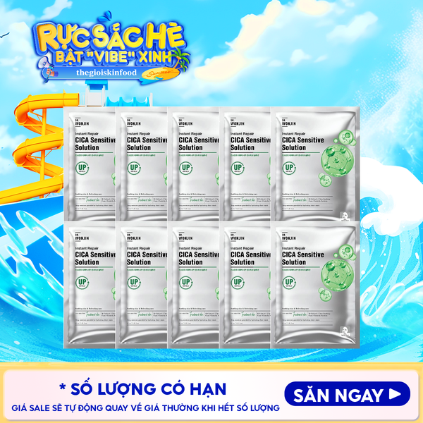  Combo 10 Miếng Mặt Nạ Cấp Ẩm, Tăng Sinh Collagen, Hỗ Trợ Phục Hồi Da Dr.Wonjin Instant Repair Solution 30ml 
