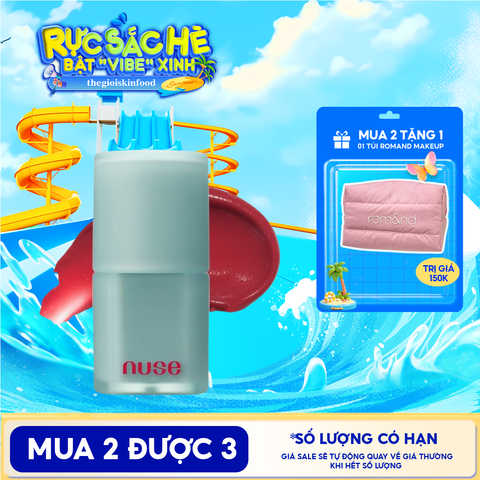 [NUSE BY ROMAND] Son Kem Lì, Mịn Mượt Thuần Chay Nuse Mousse Liptual 4.5g