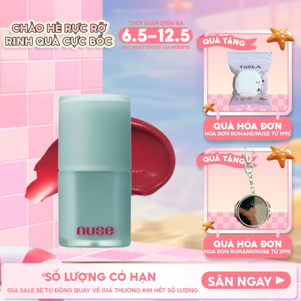  [NUSE BY ROMAND] Son Kem Lì, Mịn Mượt Thuần Chay Nuse Mousse Liptual 4.5g 