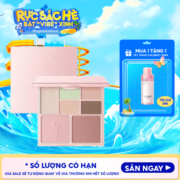  Bảng Phấn Mắt Colorkey 7 Ô Màu Đa Năng Embrace Nature Seven-Shade Makeup Palette 