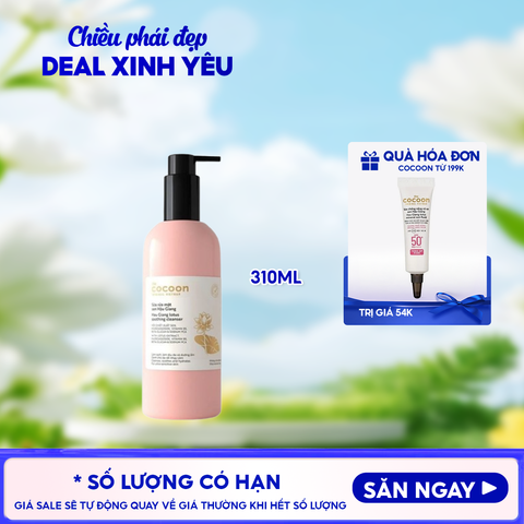 Sữa Rửa Mặt Sen Hậu Giang Làm Dịu Da Cocoon Lotus Soothing Cleanser 310ml