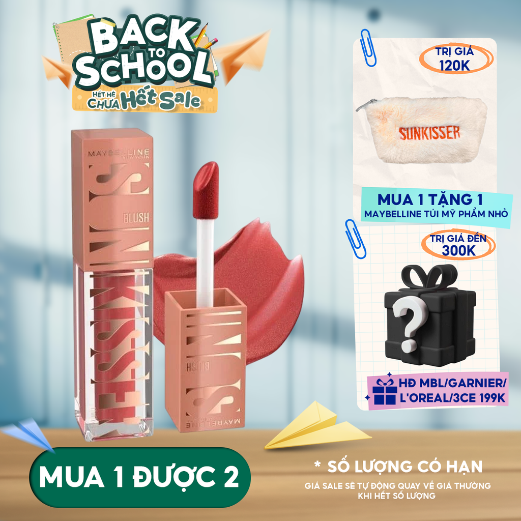 Má Hồng Kem Maybelline Căng Mọng, Bền Màu Sunkisser Blush 4.7ml