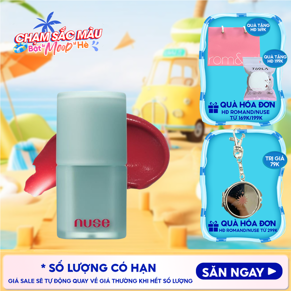  [NUSE BY ROMAND] Son Kem Lì, Mịn Mượt Thuần Chay Nuse Mousse Liptual 4.5g 