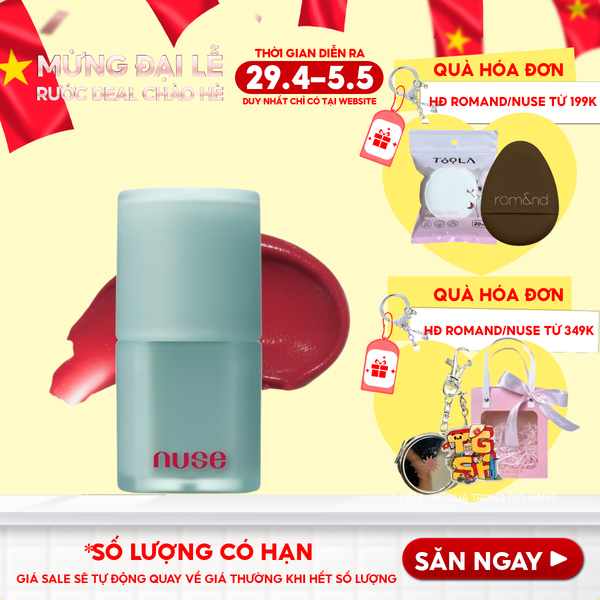  [NUSE BY ROMAND] Son Kem Lì, Mịn Mượt Thuần Chay Nuse Mousse Liptual 4.5g 