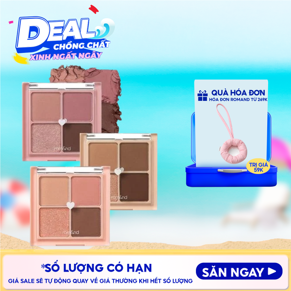 Bảng Phấn Mắt 4 Ô Màu Romand Siêu Xinh Better Than Eyes 6.5g 