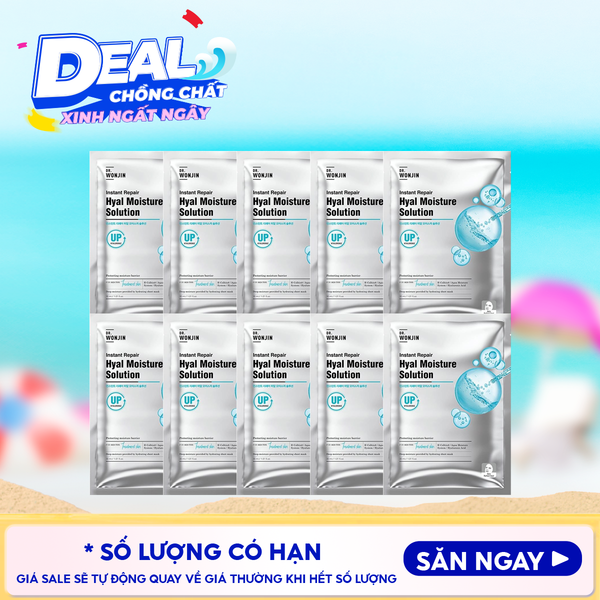  Combo 10 Miếng Mặt Nạ Cấp Ẩm, Tăng Sinh Collagen, Hỗ Trợ Phục Hồi Da Dr.Wonjin Instant Repair Solution 30ml 