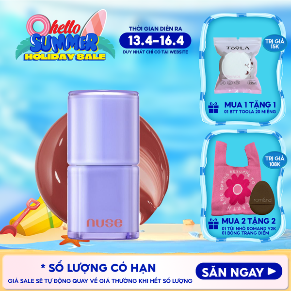  [NUSE BY ROMAND] Son Bóng Nuse Thuần Chay Cho Môi Căng Mọng, Mềm Mịn Care Liptual 4.5g 