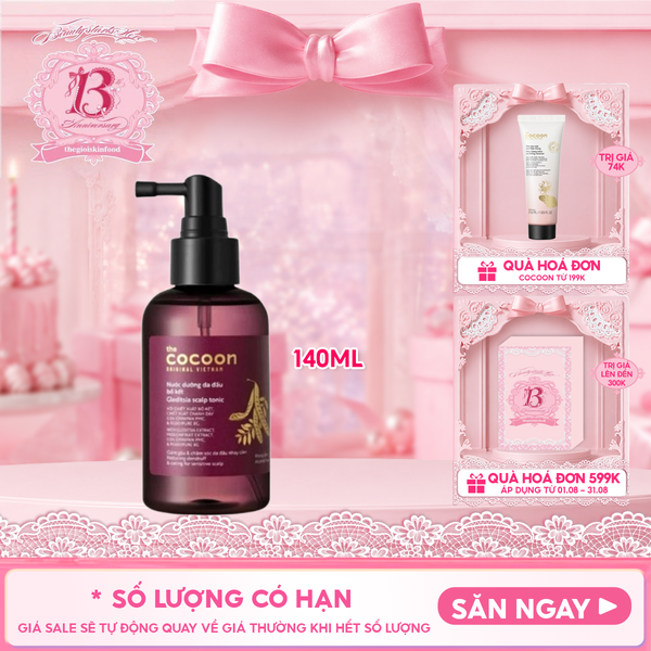  Nước Dưỡng Da Đầu Cocoon Bồ Kết Làm Giảm Gàu, Chăm Sóc Da Đầu Gleditsia Scalp Tonic 
