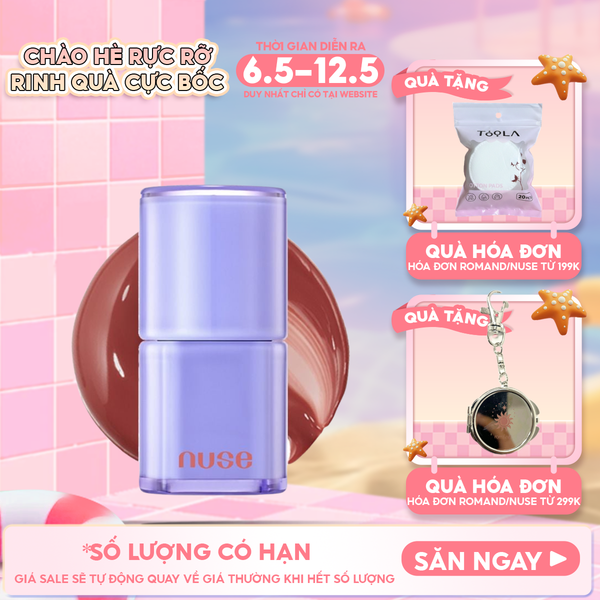  [NUSE BY ROMAND] Son Bóng Nuse Thuần Chay Cho Môi Căng Mọng, Mềm Mịn Care Liptual 4.5g 