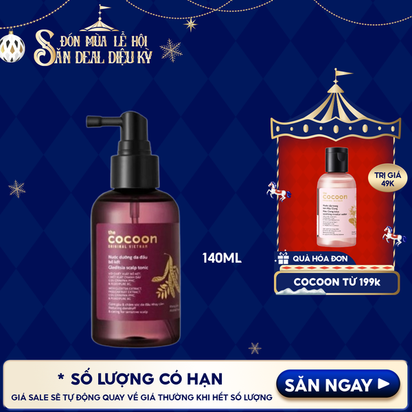  Nước Dưỡng Da Đầu Cocoon Bồ Kết Làm Giảm Gàu, Chăm Sóc Da Đầu Gleditsia Scalp Tonic 