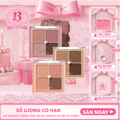 Bảng Phấn Mắt 4 Ô Màu Romand Siêu Xinh Better Than Eyes 6.5g