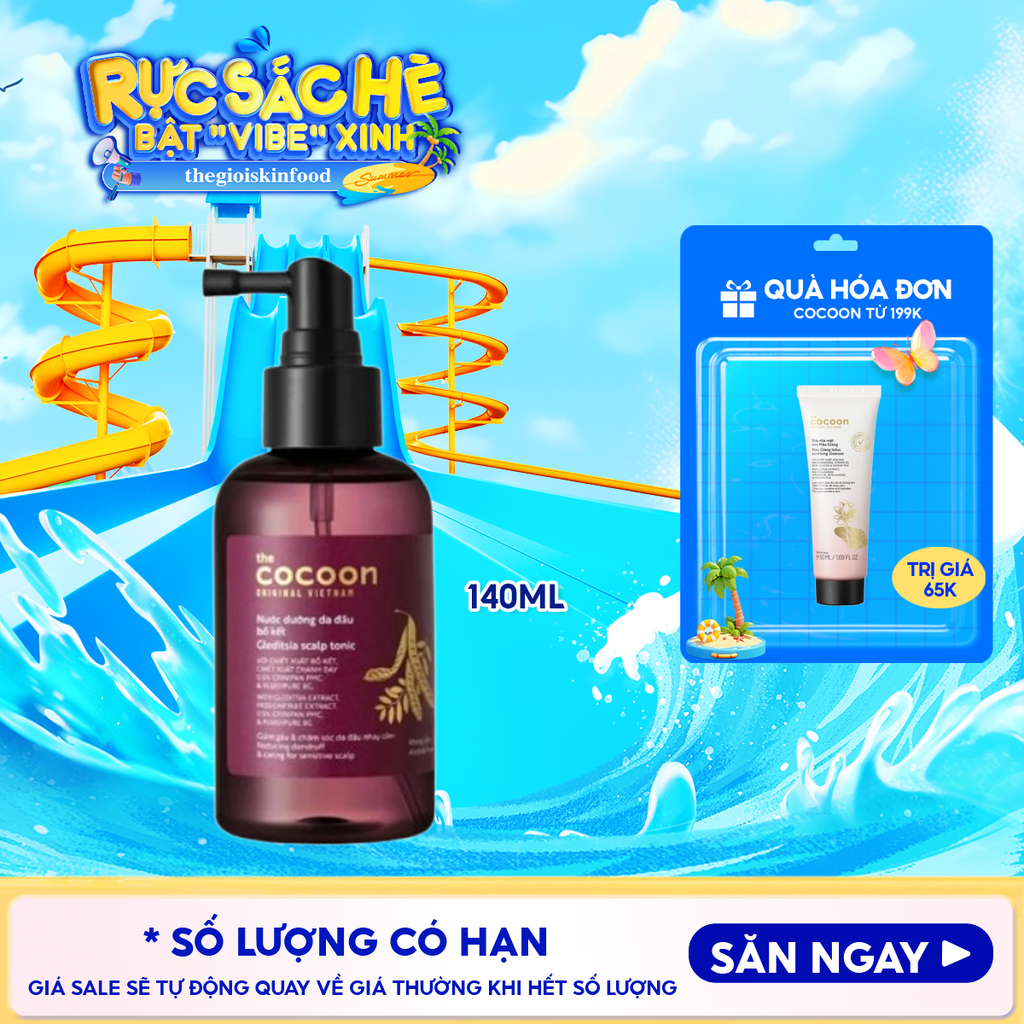 Nước Dưỡng Da Đầu Cocoon Bồ Kết Làm Giảm Gàu, Chăm Sóc Da Đầu Gleditsia Scalp Tonic