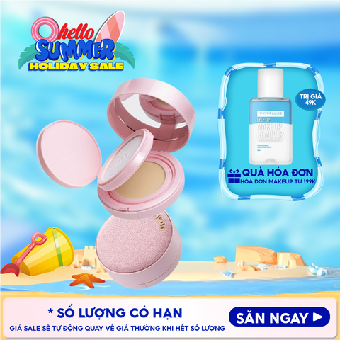 Phấn Nước Kèm Phấn Phủ 2in1 MENOW Kiềm Dầu, Dưỡng Ẩm Light Makeup Powder Cushion Powder Cream 17g