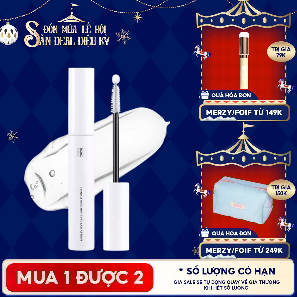 Serum Merzy Dưỡng Mi Dài Và Dày Mi Merzy Long & Volume Eyelash Serum 8ml