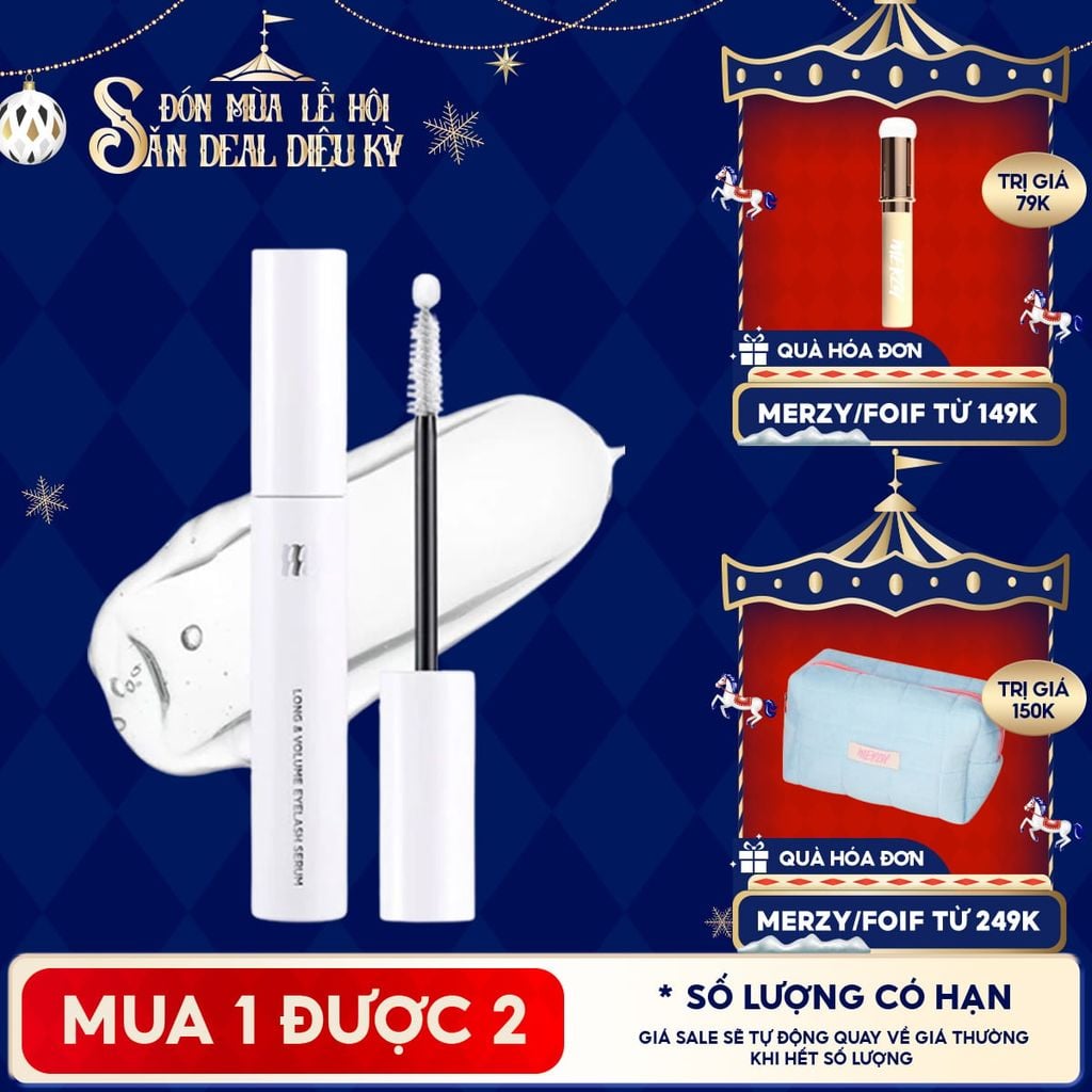 Serum Merzy Dưỡng Mi Dài Và Dày Mi Merzy Long & Volume Eyelash Serum 8ml