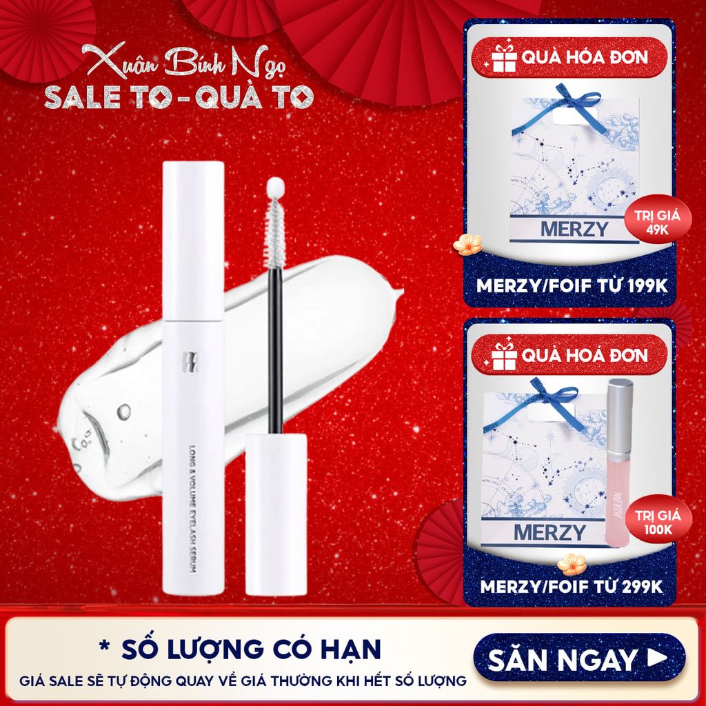 Serum Merzy Dưỡng Mi Dài Và Dày Mi Merzy Long & Volume Eyelash Serum 8ml