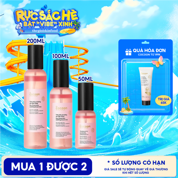  Tinh Chất Xịt Dưỡng Cocoon Hau Giang Lotus Soothing Serum Mist 