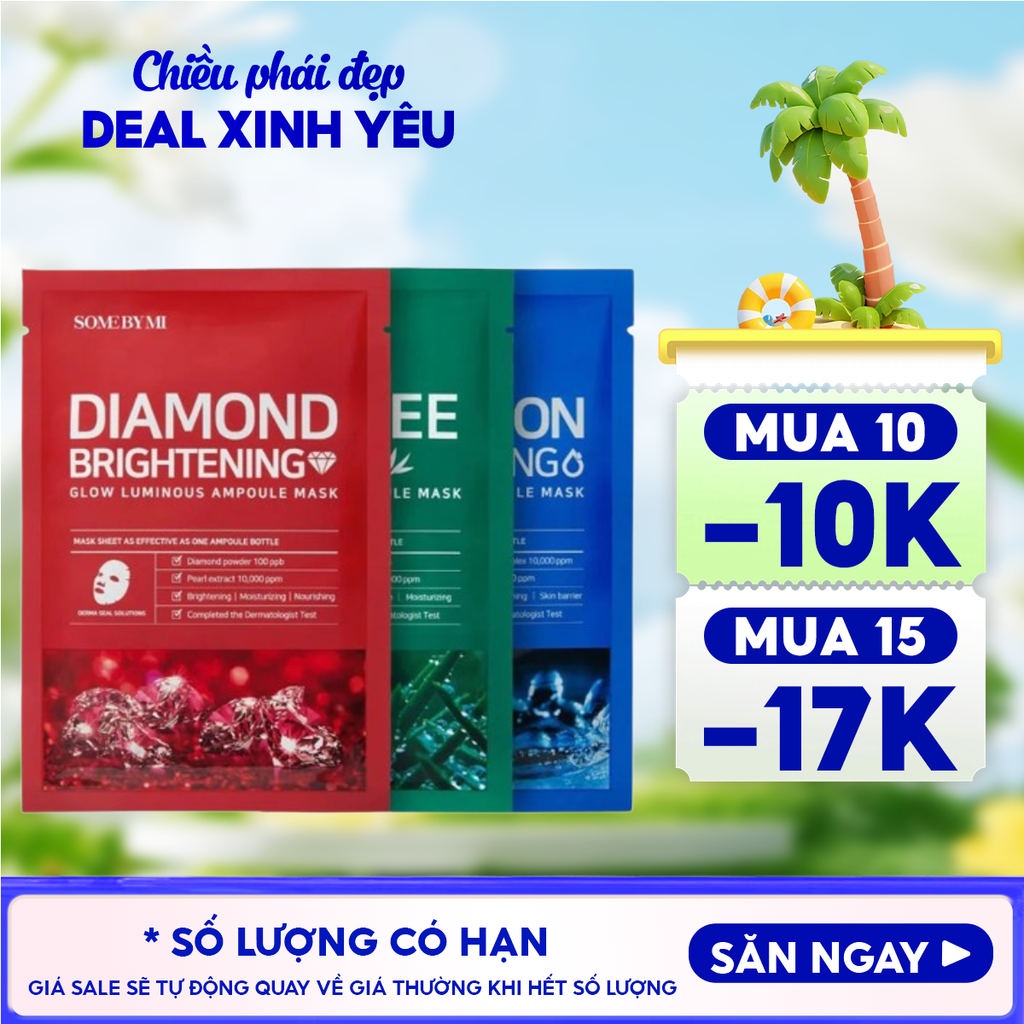 Mặt Nạ Giấy Some By Mi Làm Dịu, Hỗ Trợ Cải Thiện Mụn, Dưỡng Sáng Da Cao Cấp Hàn Quốc Mask Sheet