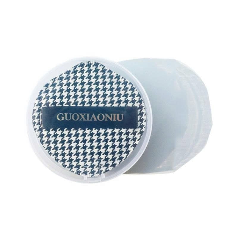 Mút Tán Nền Caro Nâu Guoxiaoniu Houndstooth Dual Tip Marshmallow Puff (Nude)