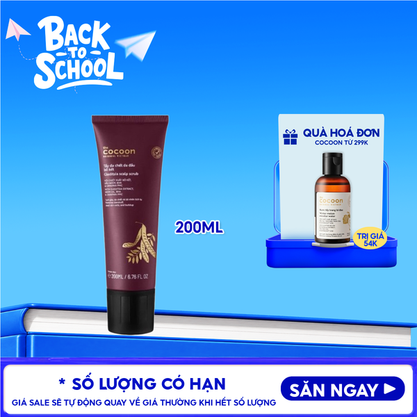  Tẩy Tế Bào Chết Da Đầu Cocoon Bồ Kết Hỗ Trợ Giảm Gàu, Tóc Phồng Gleditsia Scalp Scrub 200ml 