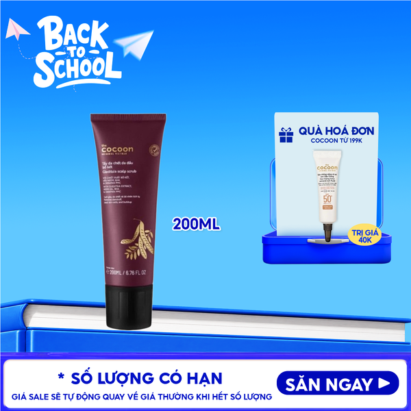  Tẩy Tế Bào Chết Da Đầu Cocoon Bồ Kết Hỗ Trợ Giảm Gàu, Tóc Phồng Gleditsia Scalp Scrub 200ml 