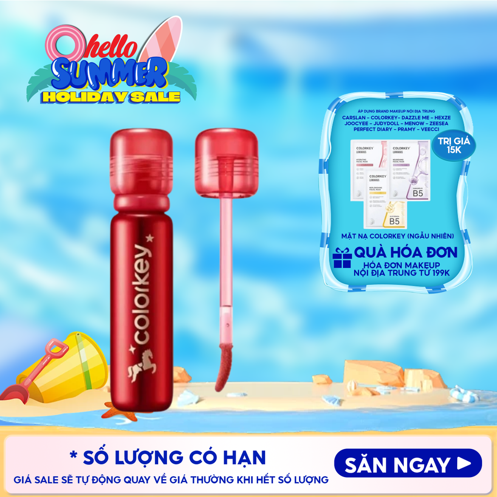 Son Bóng Colorkey Môi Căng Bóng, Dưỡng Ẩm Lasting Essence Lip Lacquer 3ml