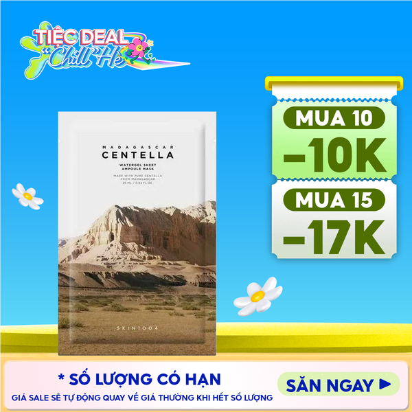  Mặt Nạ Skin1004 Làm Dịu, Dưỡng Ẩm Chiết Xuất Rau Má Madagascar Centella Watergel Sheet Ampoule Mask 25ml 