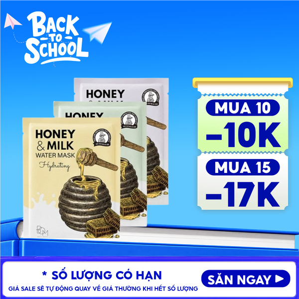  Mặt Nạ B.O.M Dưỡng Ẩm, Hỗ Trợ Làm Sáng, Làm Dịu Da Honey And Milk Mask 25g 