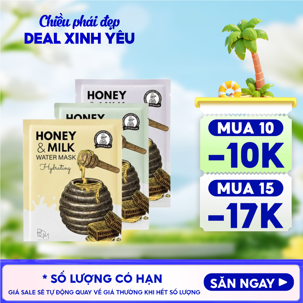Mặt Nạ B.O.M Dưỡng Ẩm, Hỗ Trợ Làm Sáng, Làm Dịu Da Honey And Milk Mask 25g