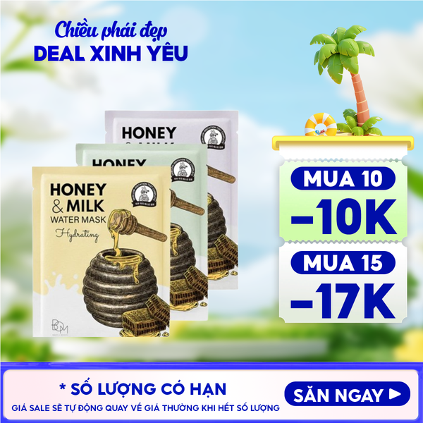  Mặt Nạ B.O.M Dưỡng Ẩm, Hỗ Trợ Làm Sáng, Làm Dịu Da Honey And Milk Mask 25g 