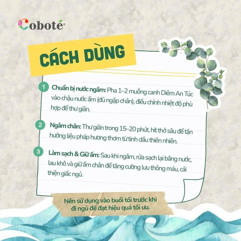 Muối Biển Ngâm Chân Thư Giãn COBOTÉ Aromatherapy Foot Soak (Diêm An Túc)