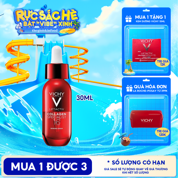  Serum Vichy Hỗ Trợ Trẻ Hóa & Săn Chắc Da Liftactiv Collagen Specialist 16 Bonding Serum 30ml 