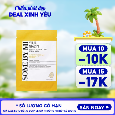 Mặt Nạ Some By Mi Hỗ Trợ Dưỡng Sáng Da Chiết Xuất Quả Thanh Yên Yuja Niacin Blemish Care Serum Mask 25g